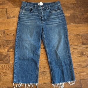 Madewell Low-Slung Baggy Crop Wide Leg Leg Jean